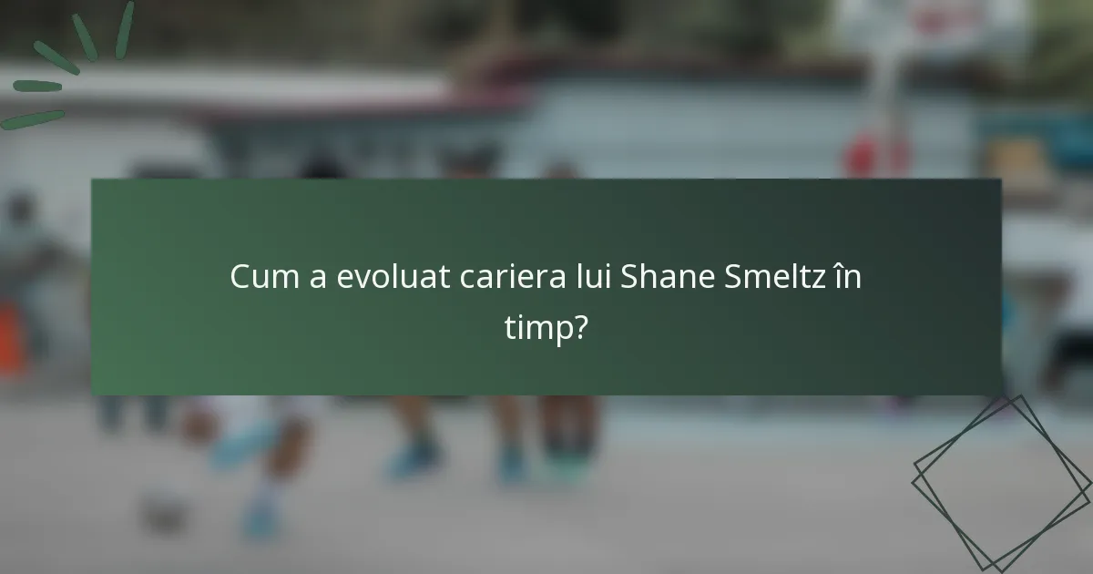 Cum a evoluat cariera lui Shane Smeltz în timp?